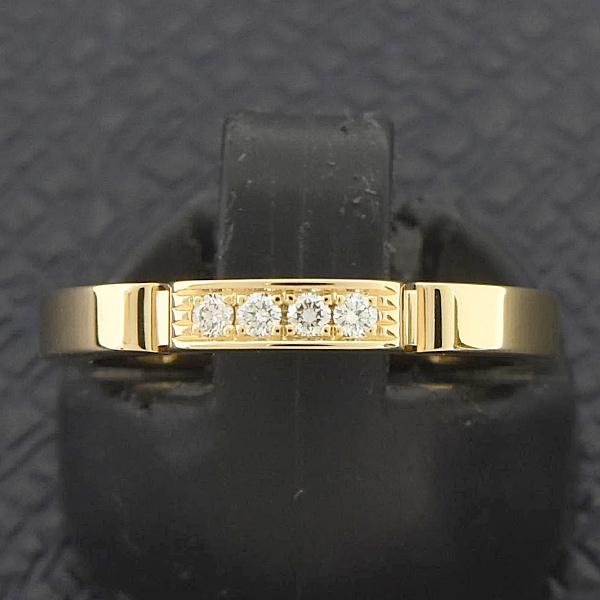 カルティエ 指輪 レディース マイヨンパンテール 4Pダイヤ リング 47号 実寸7号 イエローゴールド Cartier 750YG 中古