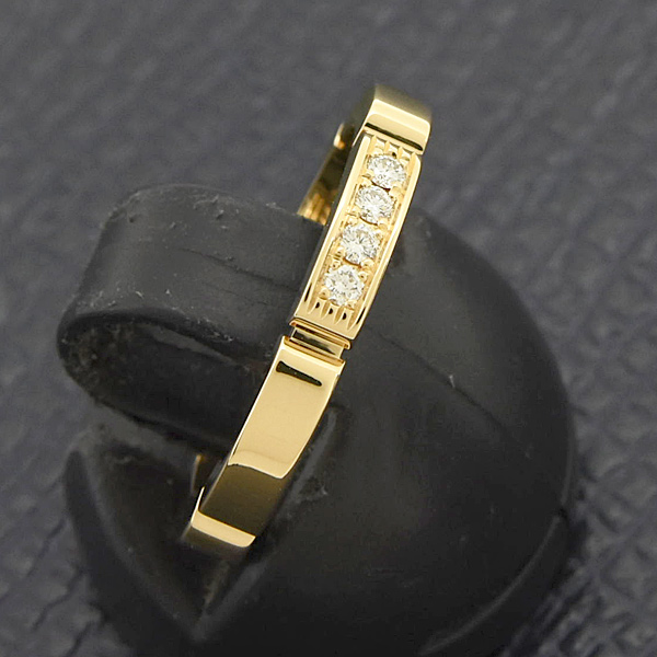 カルティエ 指輪 レディース マイヨンパンテール 4Pダイヤ リング 47号 実寸7号 イエローゴールド Cartier 750YG 中古