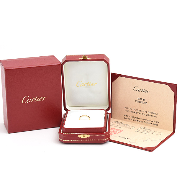 カルティエ 指輪 レディース マイヨンパンテール 4Pダイヤ リング 47号 実寸7号 イエローゴールド Cartier 750YG 中古