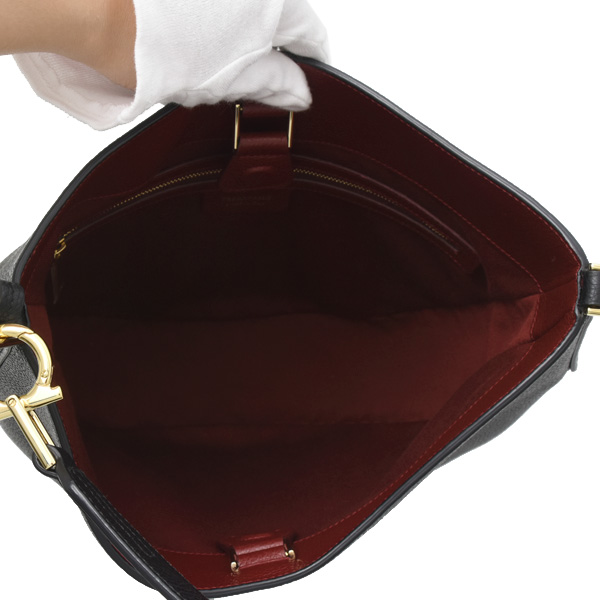 フェラガモ バッグ レディース ホーボーバッグ 2WAY ハンドバッグ ショルダーバッグ ブラック Ferragamo 21A170 中古