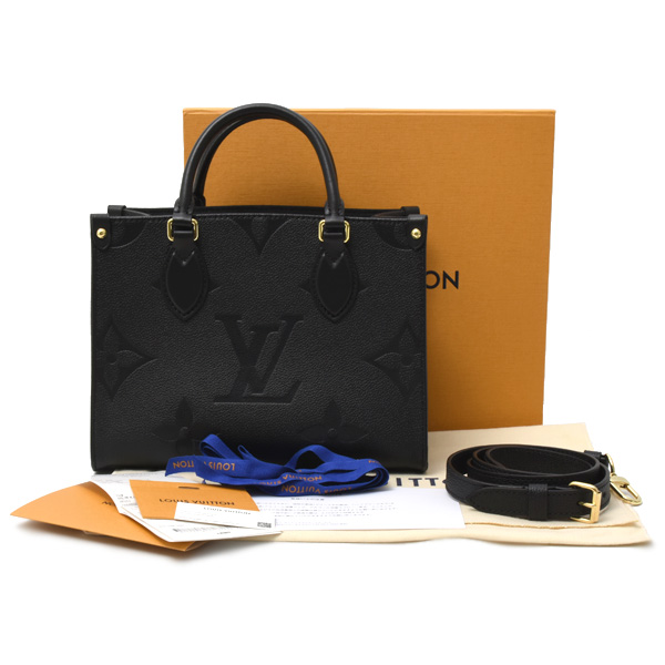 ルイヴィトン バッグ オンザゴーPM ハンドバッグ 2WAY アンプラント ノワール Louis Vuitton M45653 中古