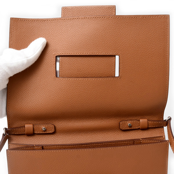 エルメス バッグ レディース ショルダーバッグ Hパッサン クラッチ Y刻印 エヴァ―カラー ブラウン系 HERMES 中古