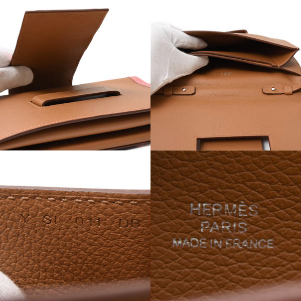 エルメス バッグ レディース ショルダーバッグ Hパッサン クラッチ Y刻印 エヴァ―カラー ブラウン系 HERMES 中古