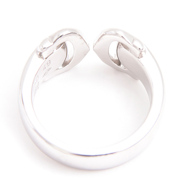 カルティエ 指輪 レディース 2C ブークルセ リング 49号 実寸9号 ホワイトゴールド Cartier 750WG 中古