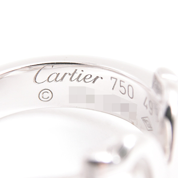 カルティエ 指輪 レディース 2C ブークルセ リング 49号 実寸9号 ホワイトゴールド Cartier 750WG 中古