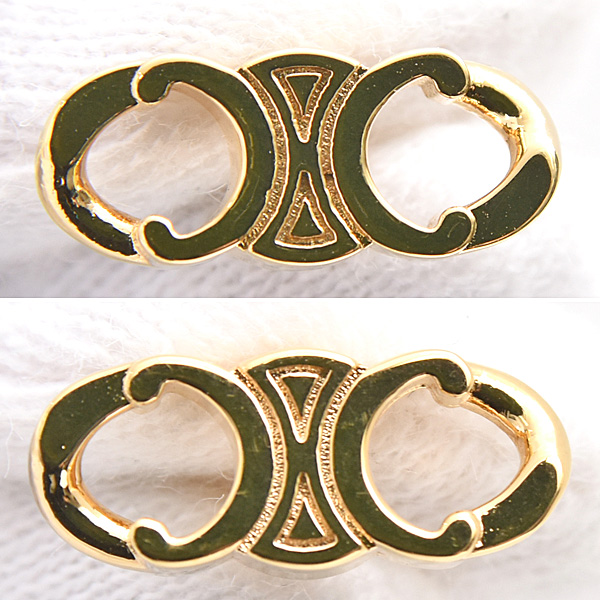 セリーヌ ピアス レディース トリオンフ グルメット スタッズ ゴールドブラス 真鍮 CELINE 460BL6BRA.35OR.TU GP 中古