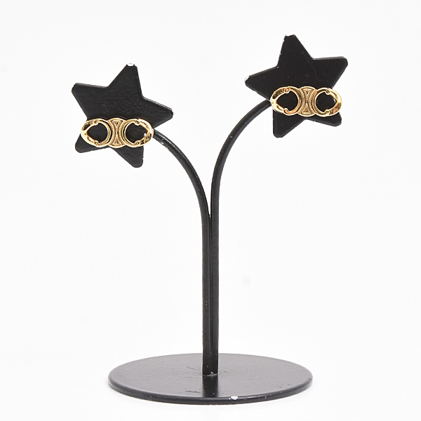 セリーヌ ピアス レディース トリオンフ グルメット スタッズ ゴールドブラス 真鍮 CELINE 460BL6BRA.35OR.TU GP 中古