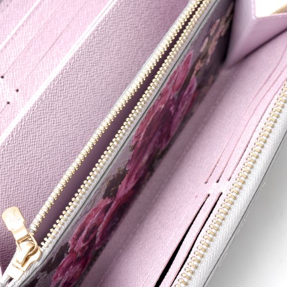 ルイヴィトン Louis Vuitton ジッピーウォレット モノグラムフローラル LVガーデン 長財布 ロングウォレット シルバー M81765 中古