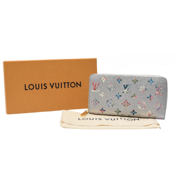 ルイヴィトン Louis Vuitton ジッピーウォレット モノグラムフローラル LVガーデン 長財布 ロングウォレット シルバー M81765 中古