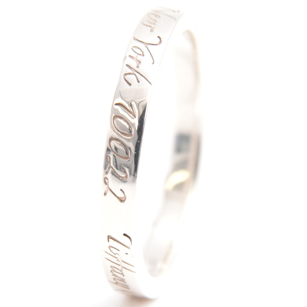 ティファニー 指輪 レディース ノーツ ナロー リング 13号 シルバー TIFFANY SV925 中古