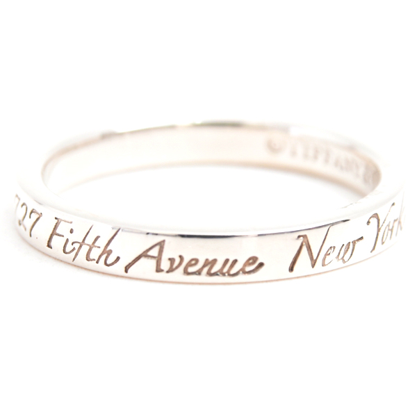 ティファニー 指輪 レディース ノーツ ナロー リング 13号 シルバー TIFFANY SV925 中古