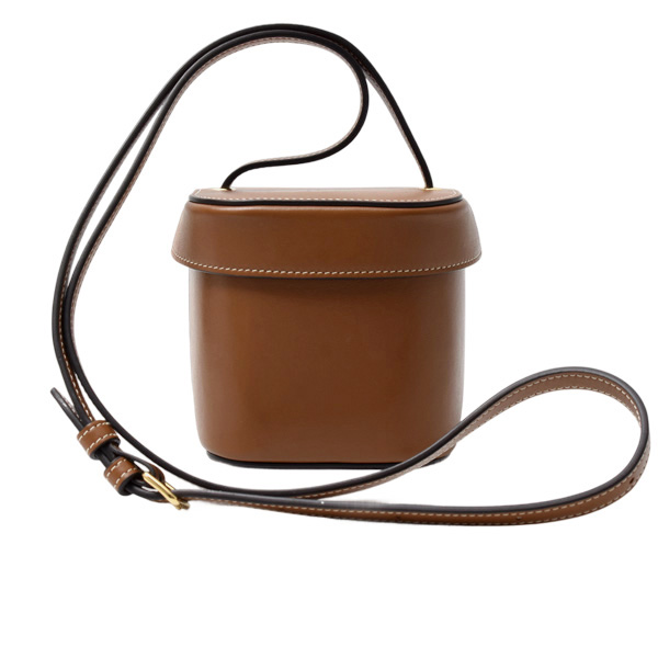 セリーヌ バッグ レディース スモールボックス ショルダーバッグ キュイル トリオンフ カーフ ブラウン CELINE 199263 中古