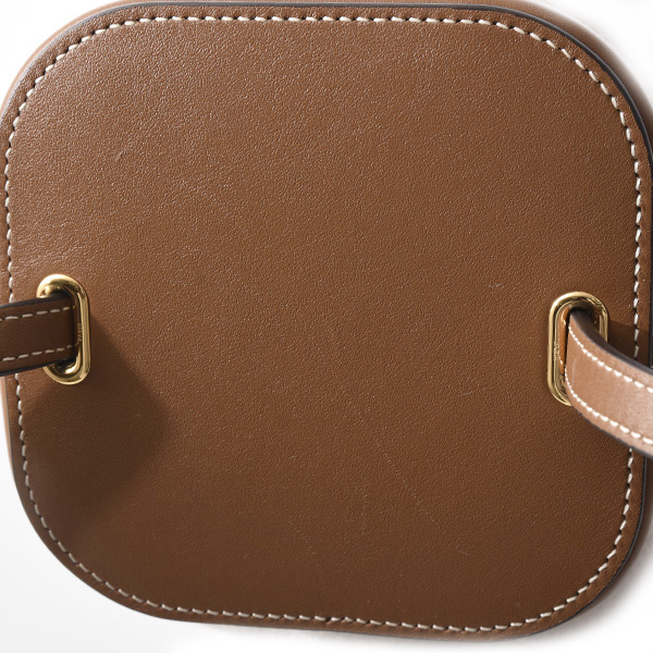 セリーヌ バッグ レディース スモールボックス ショルダーバッグ キュイル トリオンフ カーフ ブラウン CELINE 199263 中古