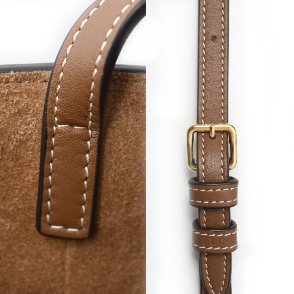 セリーヌ バッグ レディース スモールボックス ショルダーバッグ キュイル トリオンフ カーフ ブラウン CELINE 199263 中古