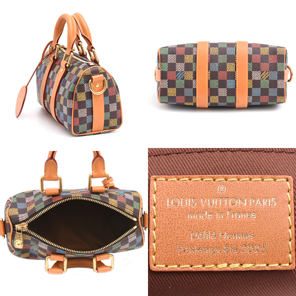 ルイヴィトン バッグ メンズ レディース ダミエ キーポル バンドリエール 25 ファレルウィリアムス ハンドバッグ ショルダーバッグ 2WAY マルチカラー N00148 Louis Vuitton 中古