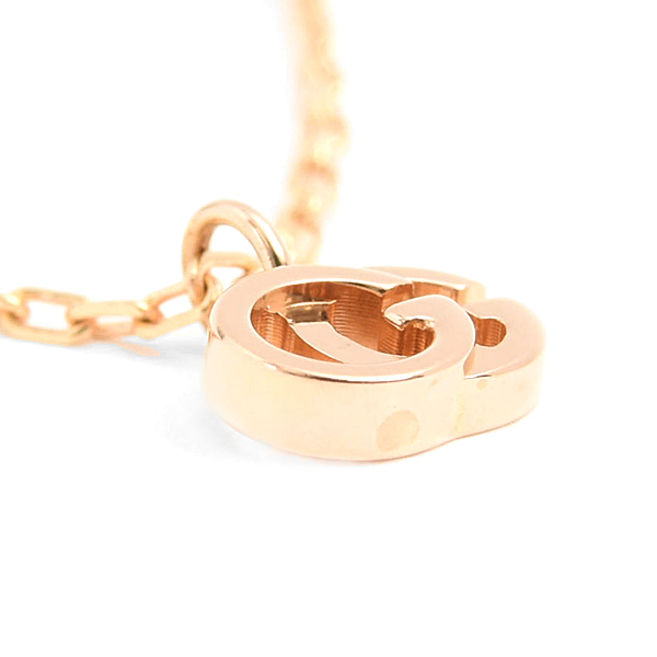 グッチ ネックレス レディース GGランニング ダブルG ピンクゴールド ペンダント GUCCI 687118 750PG K18 中古