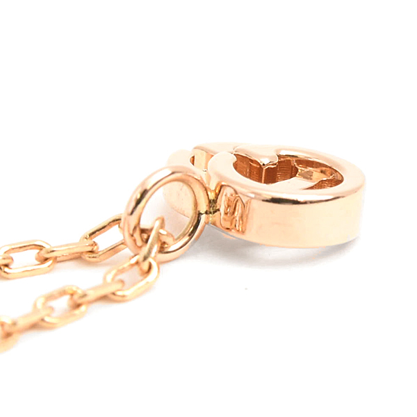 グッチ ネックレス レディース GGランニング ダブルG ピンクゴールド ペンダント GUCCI 687118 750PG K18 中古