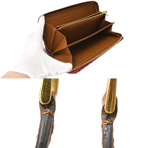 ルイヴィトン 財布 レディース ジッピーウォレット SINCE 1854 ジャカード ボルドー Louis Vuitton M69994 中古