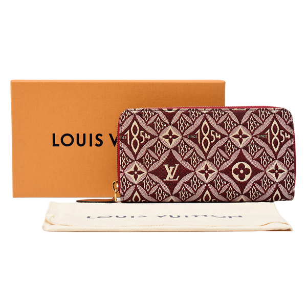 ルイヴィトン 財布 レディース ジッピーウォレット SINCE 1854 ジャカード ボルドー Louis Vuitton M69994 中古