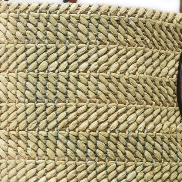 グッチ バッグ レディース パッチ スモール トートバッグ ショルダー ラフィア ブラウン系 GUCCI 779671 中古