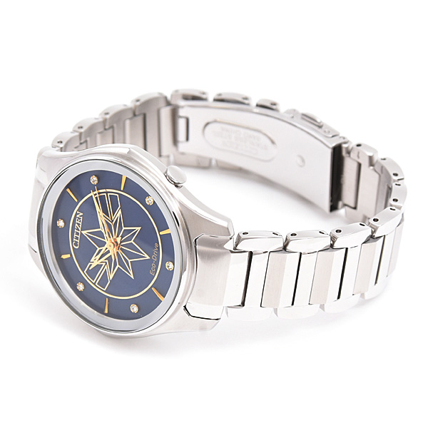 シチズン 時計 メンズ レディース エコドライブ  キャプテンマーベル ソーラー ネイビー文字盤 ステンレス CITIZEN EM0596-58W 中古