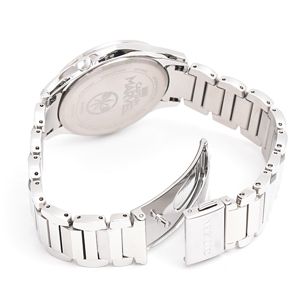 シチズン 時計 メンズ レディース エコドライブ  キャプテンマーベル ソーラー ネイビー文字盤 ステンレス CITIZEN EM0596-58W 中古