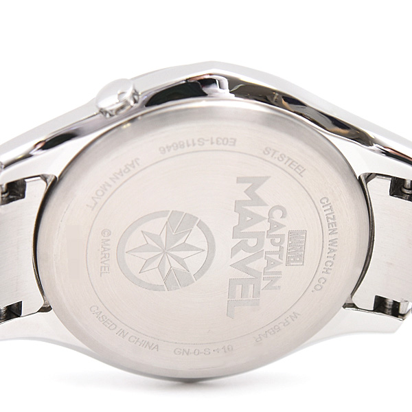シチズン 時計 メンズ レディース エコドライブ  キャプテンマーベル ソーラー ネイビー文字盤 ステンレス CITIZEN EM0596-58W 中古