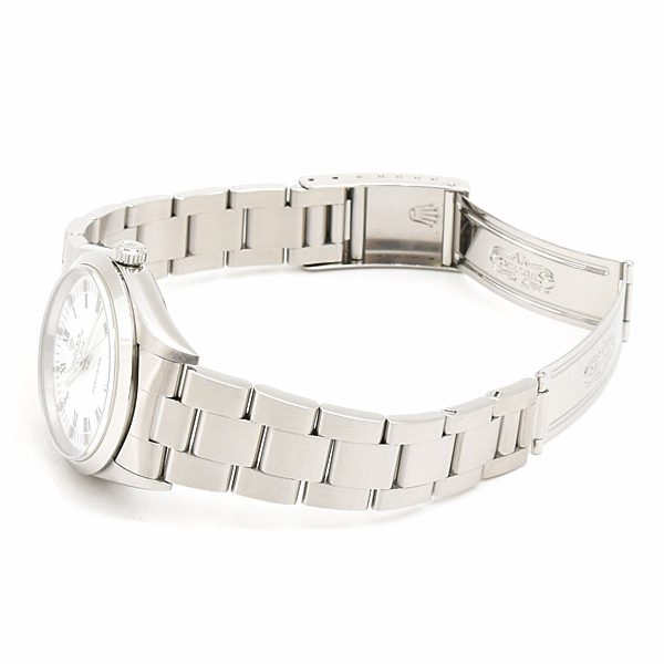 ロレックス 時計 メンズ エアキング ホワイトスモールローマ文字盤 自動巻き U番 ステンレス ROLEX 14000 SS 中古