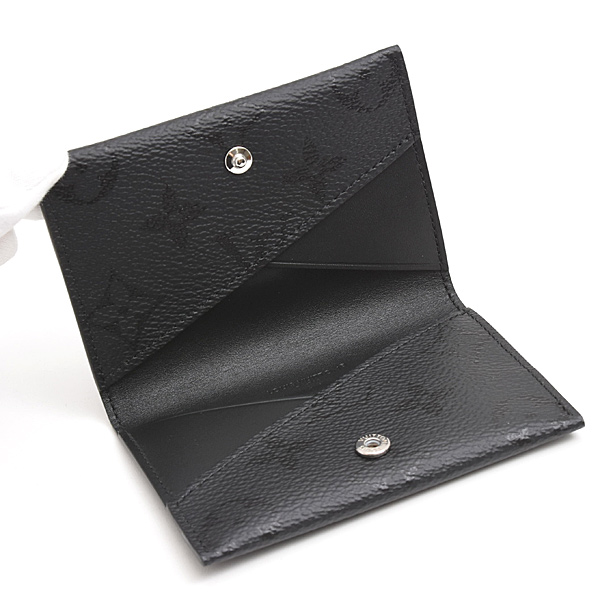 ルイヴィトン カードケース メンズ ポルト カルトスリム モノグラムミッドナイト ブラック Louis Vuitton M26733 中古