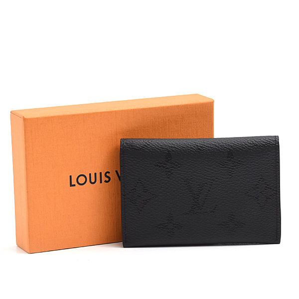 ルイヴィトン カードケース メンズ ポルト カルトスリム モノグラムミッドナイト ブラック Louis Vuitton M26733 中古