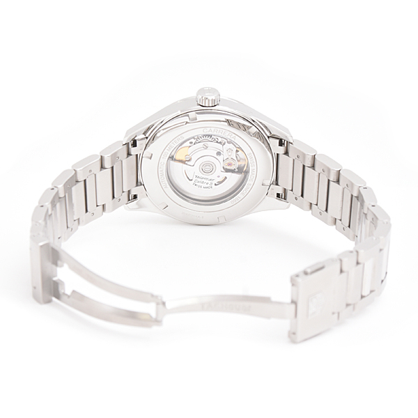 タグホイヤー 時計 メンズ カレラ キャリバー5 自動巻き 裏スケ ブラック文字盤 ステンレス SS TAG Heuer WAR201A-1 中古