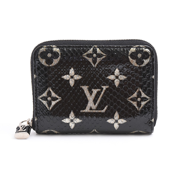 ルイヴィトン 財布 レディース メンズ モノグラムエキゾチック ジッピーコインパース パイソン ノワール Louis Vuitton N97059 中古