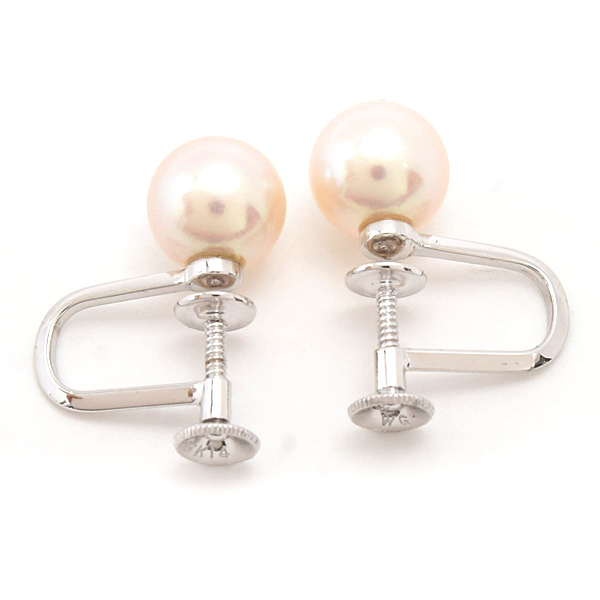 ミキモト イヤリング レディース 1Pパール 8.2mm～8.3mm珠 ホワイトゴールド MIKIMOTO K14WG 中古