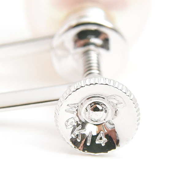 ミキモト イヤリング レディース 1Pパール 8.2mm～8.3mm珠 ホワイトゴールド MIKIMOTO K14WG 中古