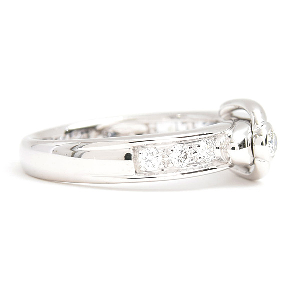 ジュネ 指輪 レディース サファイア ダイヤ リング 12号 S0.60ct D0.15ct ホワイトゴールド Jeunet 750WG 中古