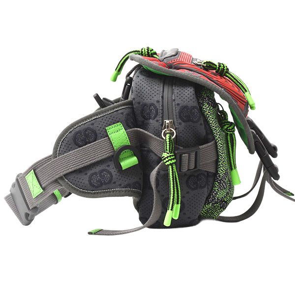 グッチ バッグ メンズ スモール バックパック GGナイロン ベルトバッグ グレー×レッド×グリーン GUCCI 752100 中古