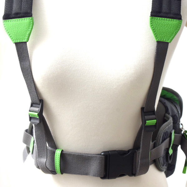 グッチ バッグ メンズ スモール バックパック GGナイロン ベルトバッグ グレー×レッド×グリーン GUCCI 752100 中古