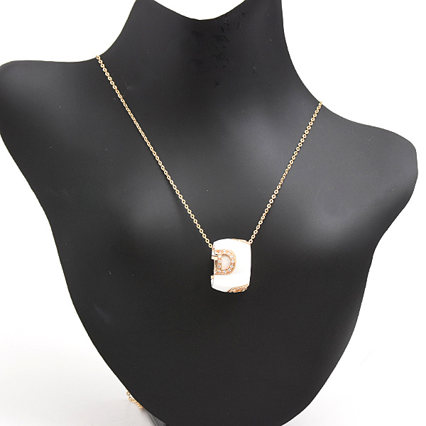 ダミアーニ ネックレス レディース メンズ Dアイコン ダイヤ ペンダント ホワイトセラミック ピンクゴールド DAMIANI K18PG×CE 中古