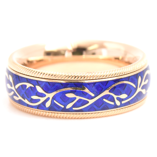 ウェレンドルフ 指輪 レディース フォーゲットミーノット エマイユ 1Pダイヤ リング 52号 イエローゴールド Wellendorff 750YG 中古