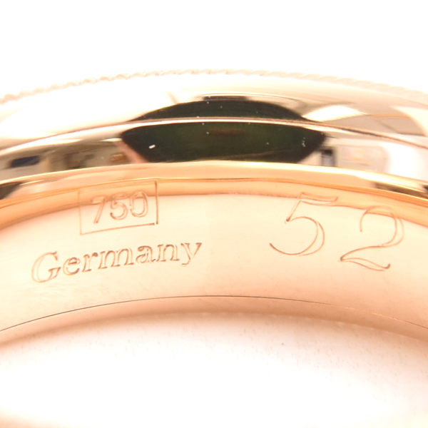 ウェレンドルフ 指輪 レディース フォーゲットミーノット エマイユ 1Pダイヤ リング 52号 イエローゴールド Wellendorff 750YG 中古