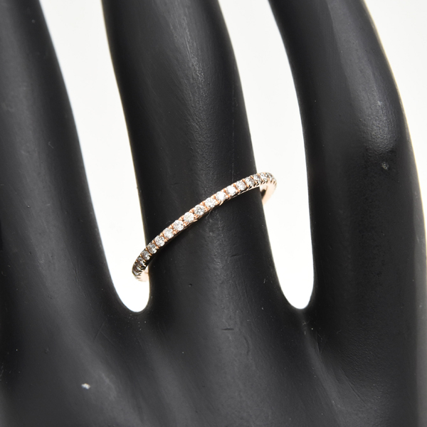 ティファニー 指輪 レディース メトロ フル サークル フルダイヤモンド リング 11.5号 ピンクゴールド TIFFANY 750PG 中古