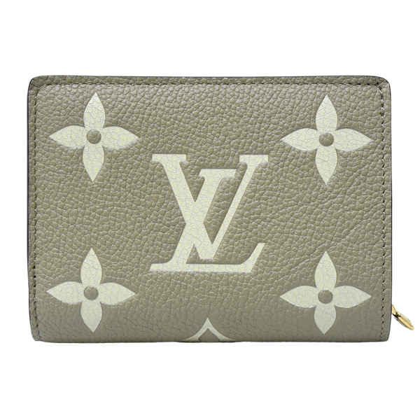 ルイヴィトン 財布 レディース ポルトフォイユクレア モノグラムアンプラント トゥルトレール クレーム LOUIS VUITTON M29452 中古