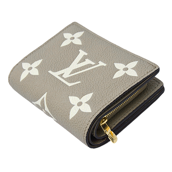 ルイヴィトン 財布 レディース ポルトフォイユクレア モノグラムアンプラント トゥルトレール クレーム LOUIS VUITTON M29452 中古