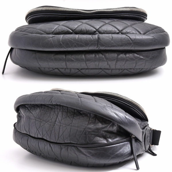 シャネル バッグ レディース マトラッセ コココクーン ショルダーバッグ レザー ブラック 本革 COCO COCOON CHANEL 中古