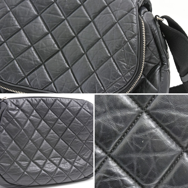 シャネル バッグ レディース マトラッセ コココクーン ショルダーバッグ レザー ブラック 本革 COCO COCOON CHANEL 中古