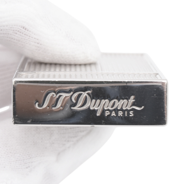 デュポン S.T.Dupont ローラガスライター ライン2 ダブルバーナー ブラゾン 紋章 シルバー メンテナンス済み 中古