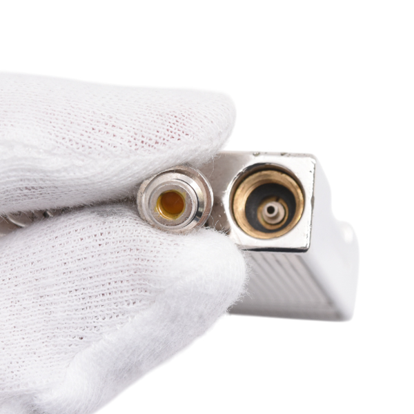 デュポン S.T.Dupont ローラガスライター ライン2 ダブルバーナー ブラゾン 紋章 シルバー メンテナンス済み 中古