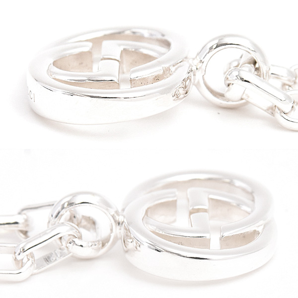 グッチ ネックレス メンズ レディース インターロッキングG チェーンネックレス スターリングシルバー GUCCI 295710 J8400 8106 Ag925 中古