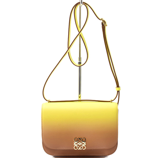 ロエベ バッグ レディース ゴヤ スモール ショルダーバッグ レザー イエローグラデーション LOEWE 中古