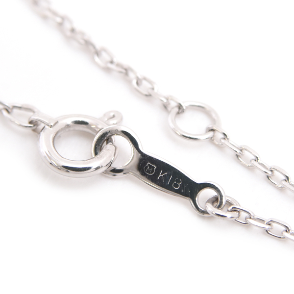 ミキモト ネックレス レディース クロスモチーフ ダイヤ ネックレス D0.22ct ホワイトゴールド K18WG MIKIMOTO 中古